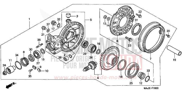 FINAL DRIVEN GEAR (ST1100) for Pan-European MIDDY BLUE METTALIC (B162) from 1999