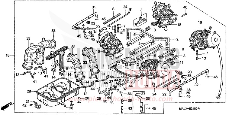 CARBURETOR (ASSY.) for Pan-European CANDY GRACEFUL RED-U (R151) from 2000