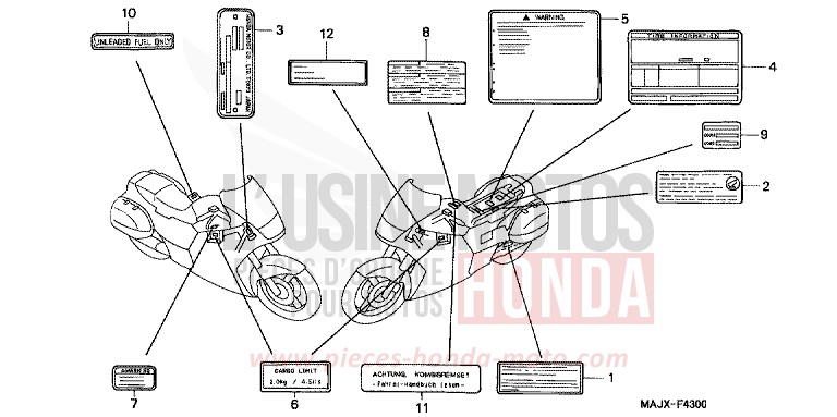 CAUTION LABEL for Pan-European CANDY GRACEFUL RED-U (R151) from 2000