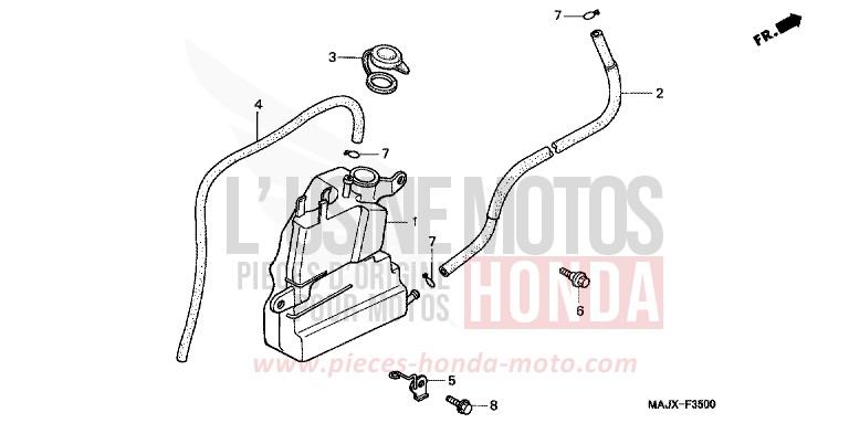 RESERVE TANK (ST1100) for Pan-European MIDDY BLUE METTALIC (B162) from 2000