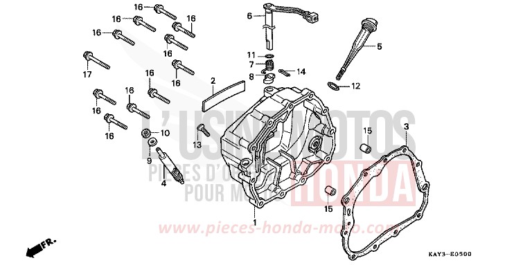 RIGHT CRANKCASE COVER for Transcity NASHI (NASHI) from 1989