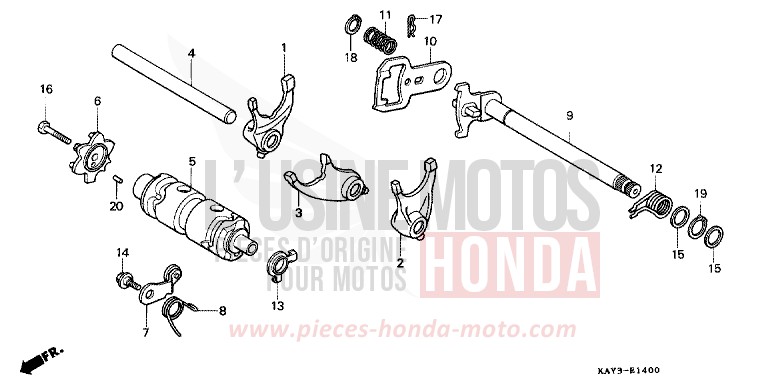 GEARSHIFT DRUM for Transcity NASHI (NASHI) from 1989
