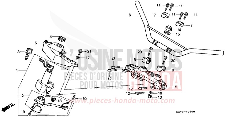 HANDLE PIPE/TOP BRIDGE for Transcity NASHI (NASHI) from 1989