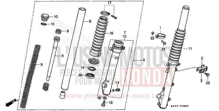 FRONT FORK for Transcity NASHI (NASHI) from 1989