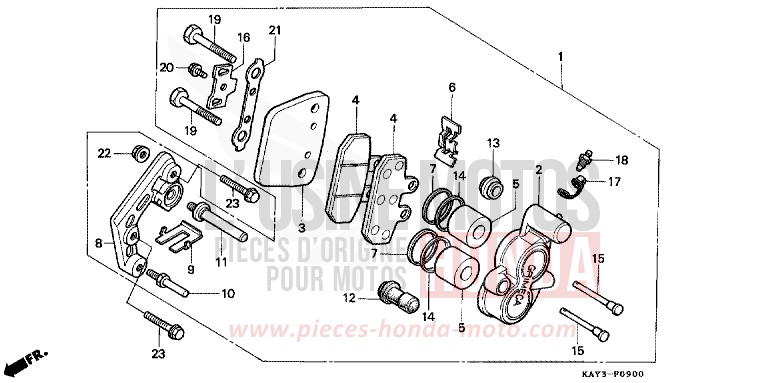 FRONT BRAKE CALIPER for Transcity NASHI (NASHI) from 1989