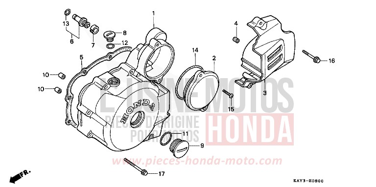 LEFT CRANKCASE COVER for Transcity NASHI (NASHI) from 1989