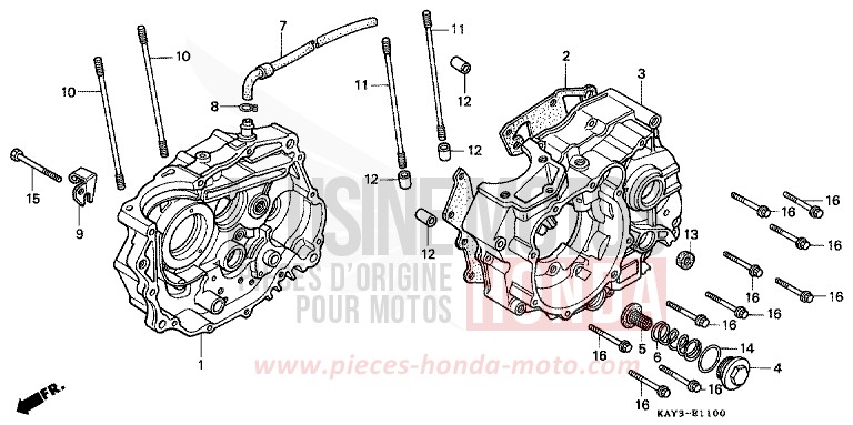 CRANKCASE for Transcity NASHI (NASHI) from 1989
