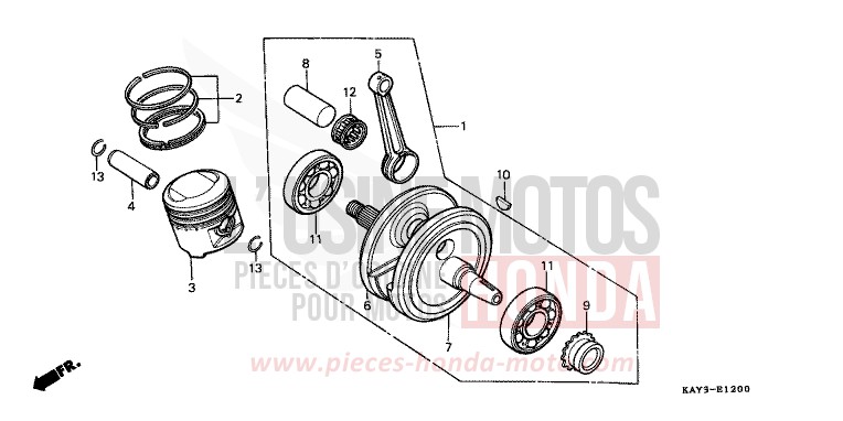 CRANKSHAFT/PISTON for Transcity NASHI (NASHI) from 1989