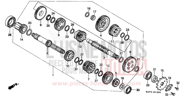 TRANSMISSION for Transcity NASHI (NASHI) from 1989