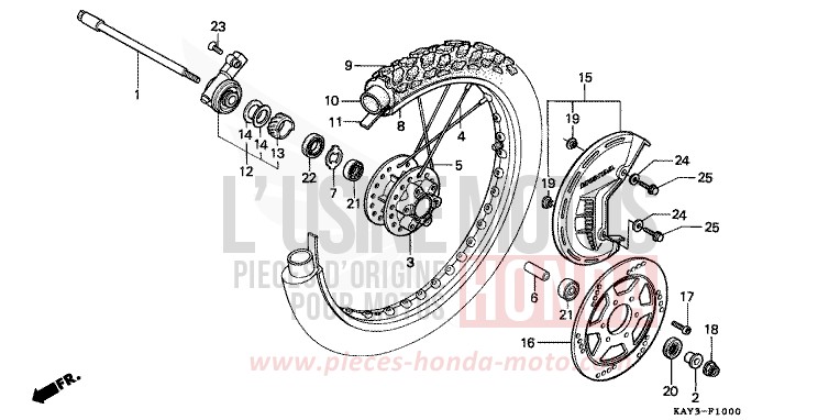 FRONT WHEEL for Transcity NASHI (NASHI) from 1989