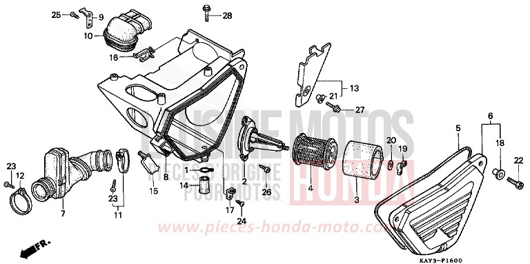 AIR CLEANER for Transcity NASHI (NASHI) from 1989