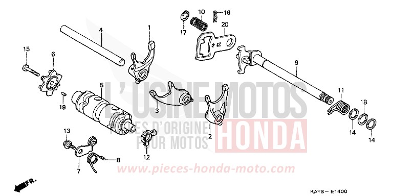 GEARSHIFT DRUM for Transcity PEARL ATLANTIS BLUE (B142H) from 1995