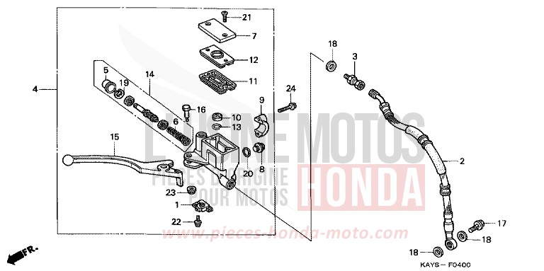 FR. BRAKE MASTER CYLINDER for Transcity PEARL ATLANTIS BLUE (B142H) from 1995