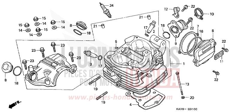 CYLINDER HEAD for Transcity VERNIER GRAY METALLIC (NH168B) from 1995