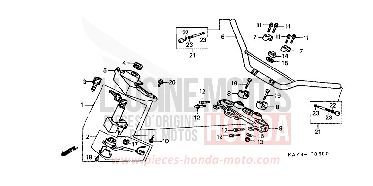 HANDLE PIPE/TOP BRIDGE for Transcity VERNIER GRAY METALLIC (NH168B) from 1995
