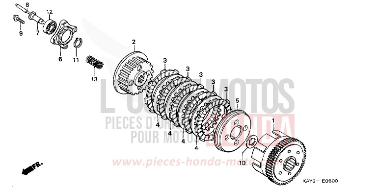 CLUTCH for Transcity PEARL ATLANTIS BLUE (B142H) from 1995
