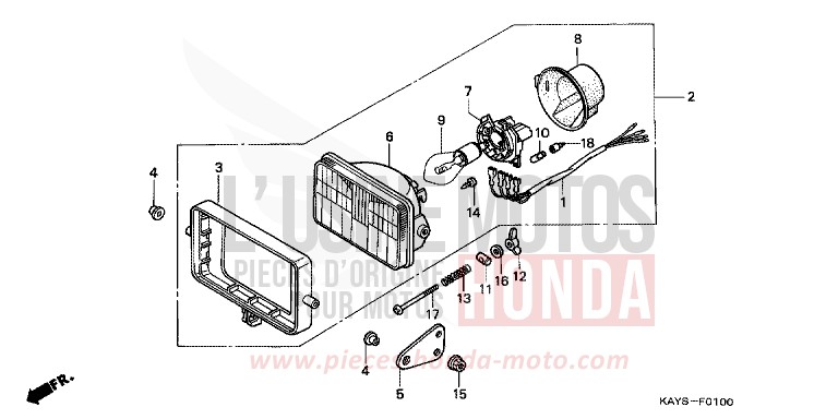 HEADLIGHT for Transcity PEARL ATLANTIS BLUE (B142H) from 1995