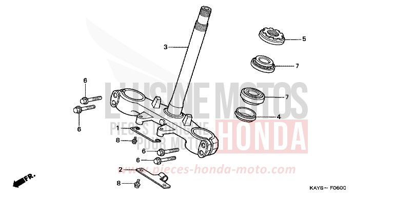 STEERING STEM for Transcity PEARL ATLANTIS BLUE (B142H) from 1995