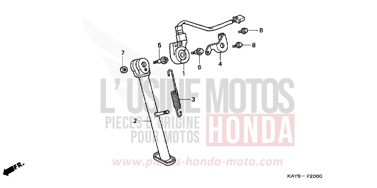 SIDE STAND for Transcity PEARL ATLANTIS BLUE (B142H) from 1995