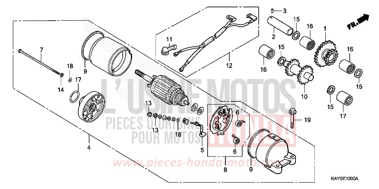 STARTER MOTOR for Transcity VERNIER GRAY METALLIC (NH168B) from 1995