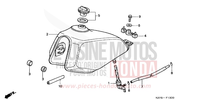FUEL TANK for Transcity VERNIER GRAY METALLIC (NH168B) from 1995