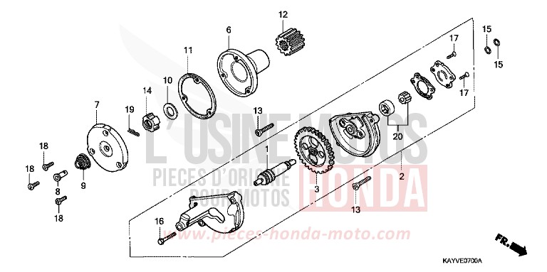 OIL PUMP for Transcity BLACK (NH1D) from 1997