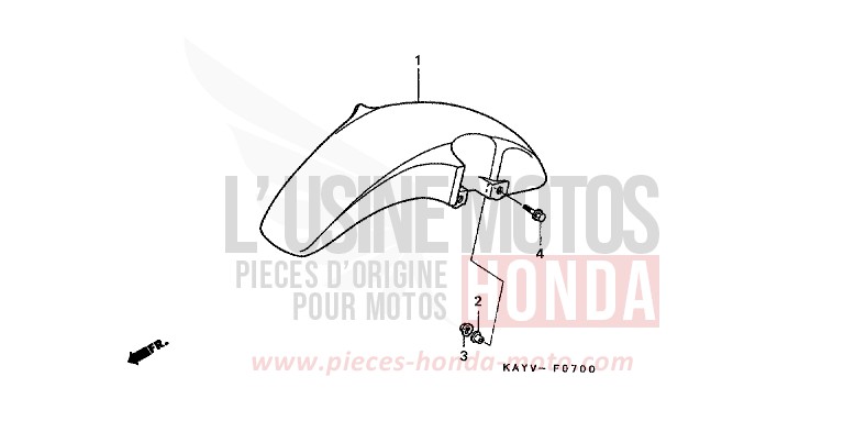 FRONT FENDER for Transcity BLACK (NH1D) from 1997