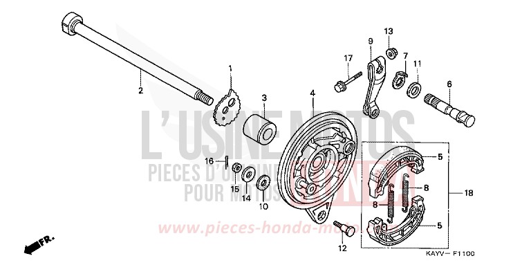 REAR BRAKE PANEL for Transcity BLACK (NH1D) from 1997