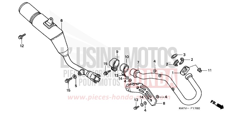 EXHAUST MUFFLER for Transcity BLACK (NH1D) from 1997