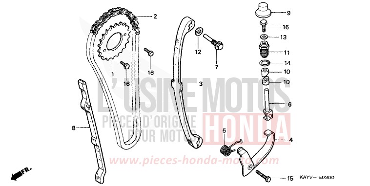 CAM CHAIN/TENSIONER for Transcity RADIANT RED METALLIC (R218K) from 1997