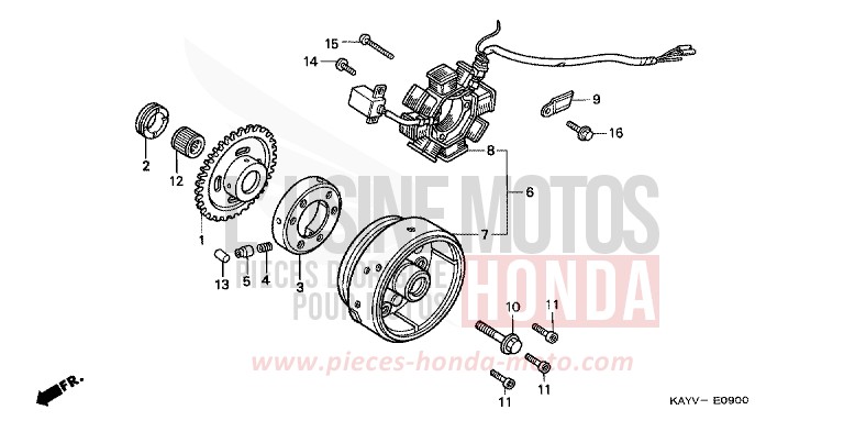 GENERATOR for Transcity RADIANT RED METALLIC (R218K) from 1997