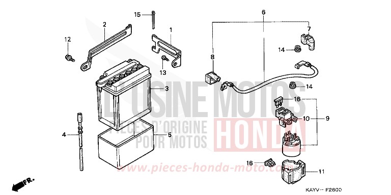 BATTERIA per Transcity RADIANT RED METALLIC (R218K) del 1997