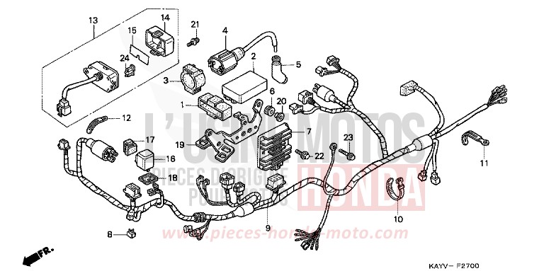 WIRE HARNESS for Transcity RADIANT RED METALLIC (R218K) from 1997