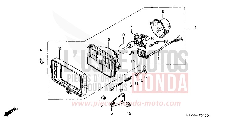 HEADLIGHT for Transcity BLACK (NH1D) from 1997