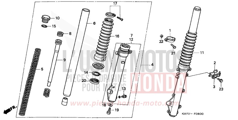 FRONT FORK for Transcity BLACK (NH1D) from 1997