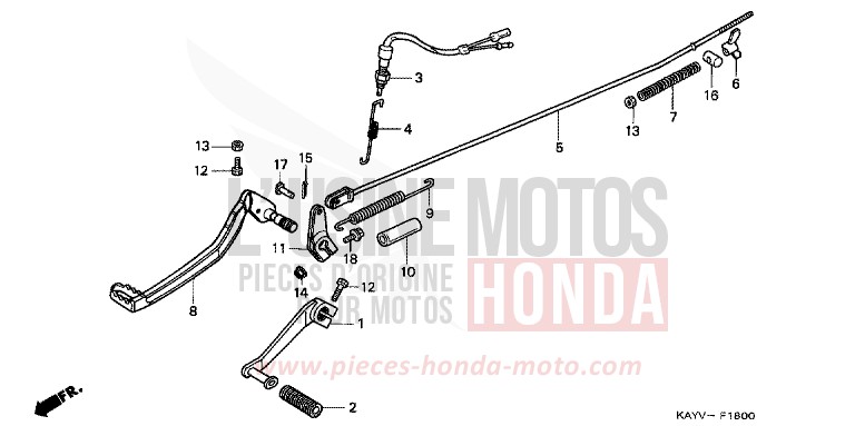PEDAL for Transcity BLACK (NH1D) from 1997
