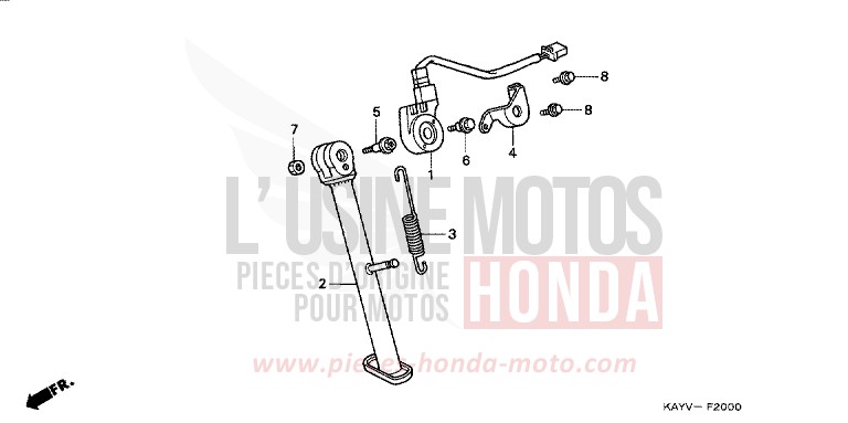 SIDE STAND for Transcity BLACK (NH1D) from 1997