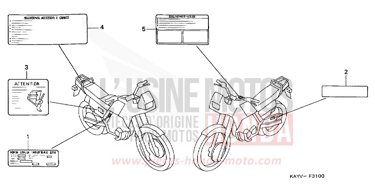 CAUTION LABEL for Transcity BLACK (NH1D) from 1997