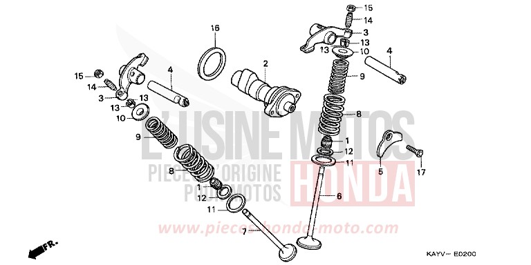 CAMSHAFT/VALVE for Transcity RADIANT RED METALLIC (R218K) from 1997