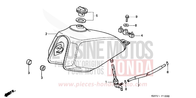 FUEL TANK for Transcity RADIANT RED METALLIC (R218K) from 1997
