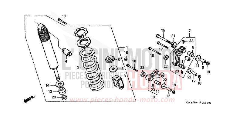 REAR CUSHION for Transcity RADIANT RED METALLIC (R218K) from 1997
