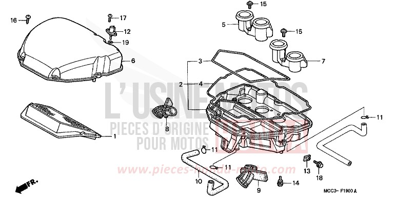 AIR CLEANER for CB1100SF PEARL FLASH YELLOW (Y163) from 2001