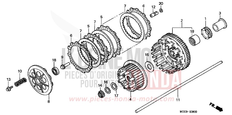 CLUTCH for CB1100SF CANDY TAHITIAN BLUE (PB215) from 2000