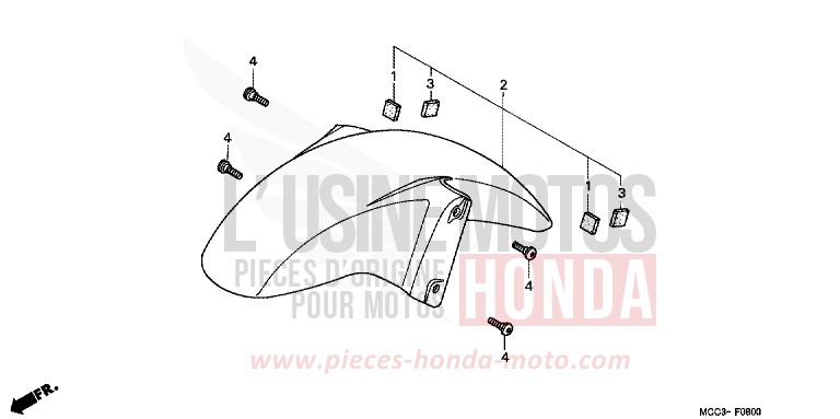 FRONT FENDER for CB1100SF CANDY TAHITIAN BLUE (PB215) from 2000
