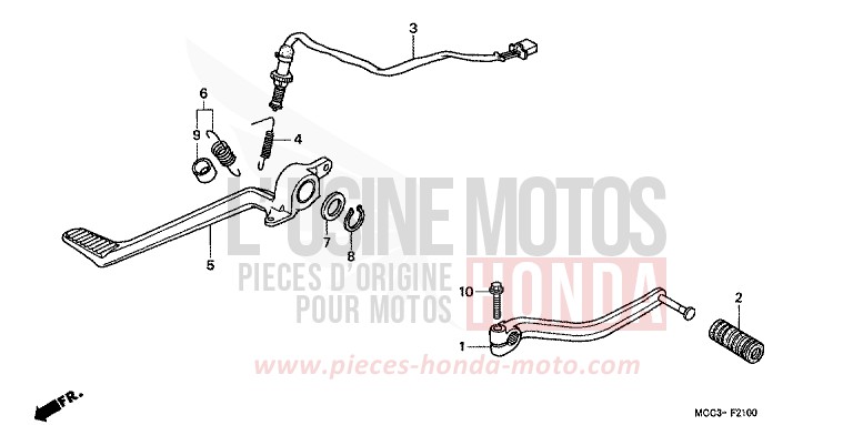 BRAKE PEDAL/CHANGE PEDAL for CB1100SF CANDY TAHITIAN BLUE (PB215) from 2000