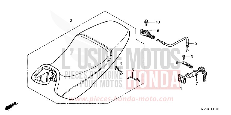 SEAT for CB1100SF MUTE BLACK METALLIC (NH359) from 2000