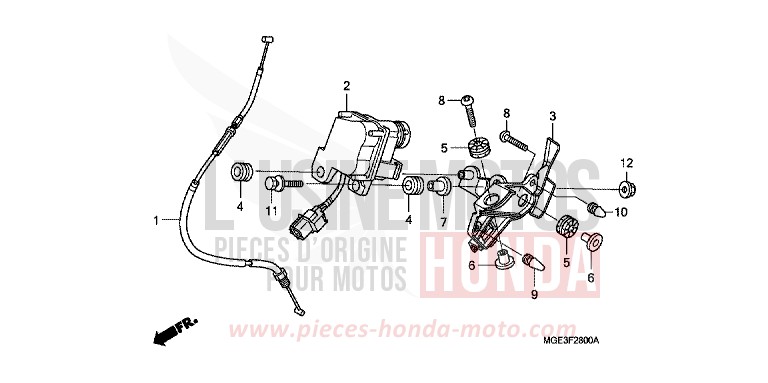 MOTORE SERVO per VFR1200F CANDY PROMINENCE RED (R342) del 2011