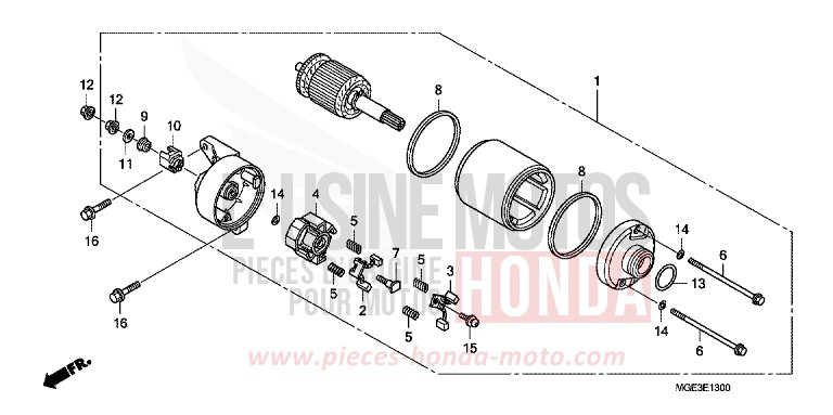 STARTING MOTOR for VFR1200F CANDY PROMINENCE RED (R342) from 2012