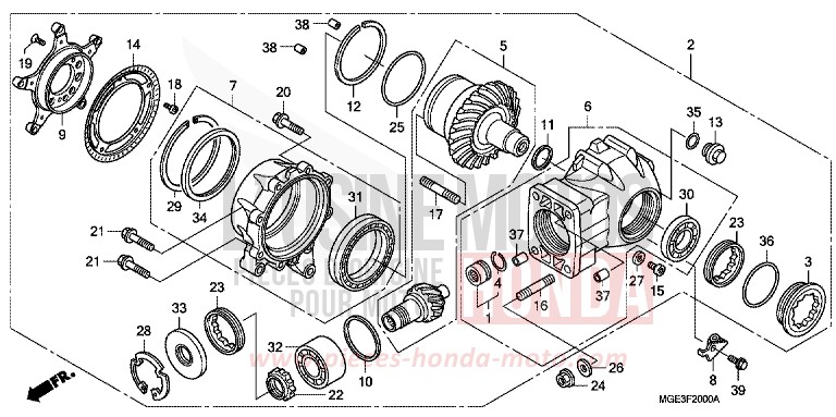 FINAL DRIVEN GEAR for VFR1200F TITANIUM BLADE METALLIC (YR316) from 2012