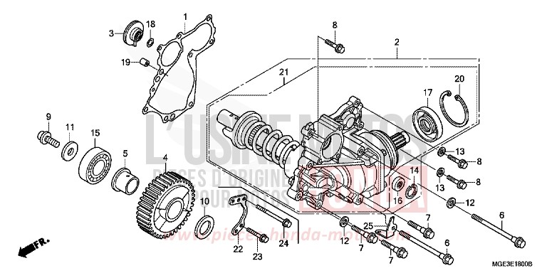 SIDE GEAR CASE for VFR1200F TITANIUM BLADE METALLIC (YR316) from 2013